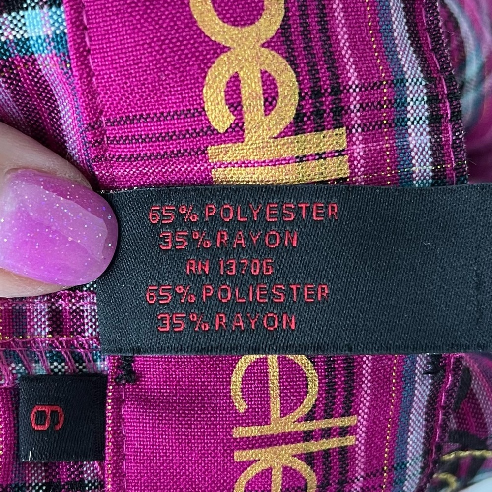 •PELLE PELLE• Girls Plaid Pleated Skirt - Size 6 - Picture 7 of 8